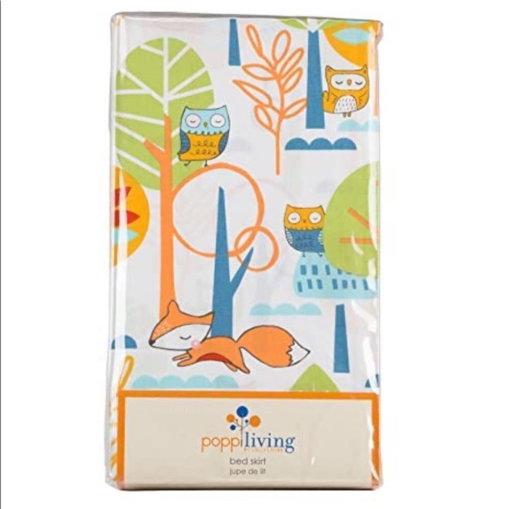 Poppi Living Owl Crib Bed Skirt Toddler Bed Skirt Enchanted Forest Kids - Picture 7 of 7